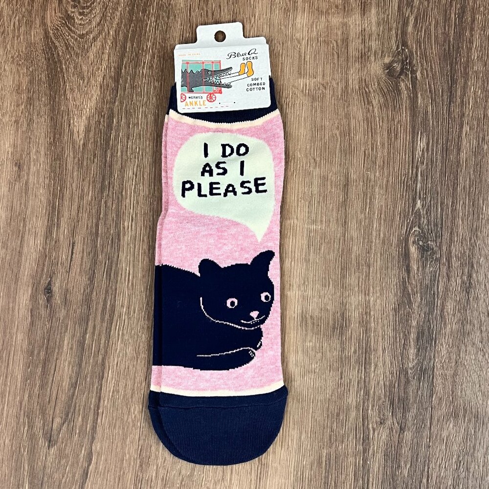 Blue Q Cat Do As I Please Women's Novelty Socks